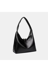 BLAZE Soft Deri Görünümlü Kadın El Kol ve Omuz Çantası Modern Minimal Hobo Çanta - Siyah