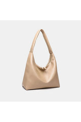 BLAZE Soft Deri Görünümlü Kadın El Kol ve Omuz Çantası Modern Minimal Hobo Çanta - Vizon