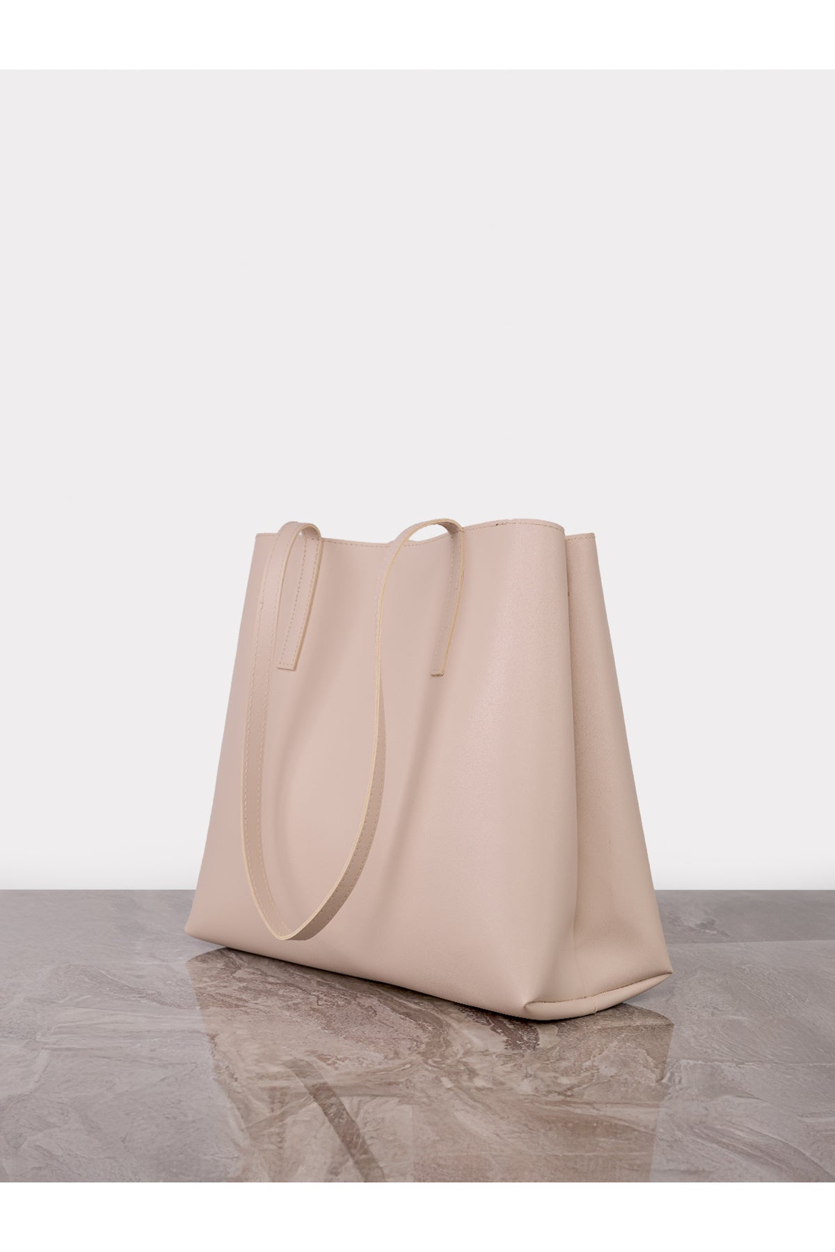 Kadın Büyük Boy Tote Model El ve Omuz Çantası Beyaz - Beyaz