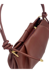 Marla Kadın Askısı Düğüm Detaylı Orta Boy El Kol Ve Omuz Çantası 35x20 cm - Bordo