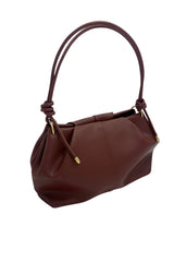 Marla Kadın Askısı Düğüm Detaylı Orta Boy El Kol Ve Omuz Çantası 35x20 cm - Bordo