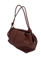 Marla Kadın Askısı Düğüm Detaylı Orta Boy El Kol Ve Omuz Çantası 35x20 cm - Bordo
